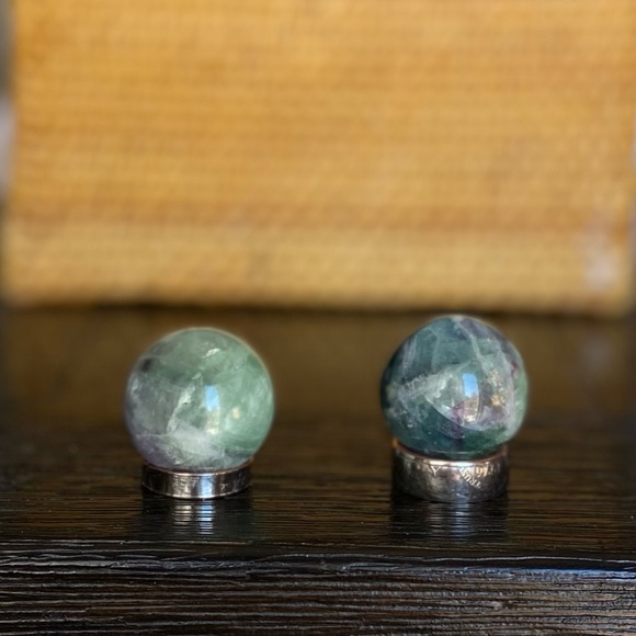 Rainbow Fluorite Sphere - One 32mm Crystal Ball - Picture 9 of 11